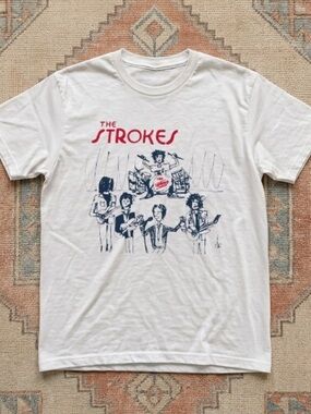 The Strokes White Graphic Band T-Shirt